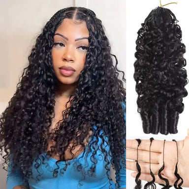 Curly Crochet Braiding Hair Extensions — 100% Human Hair
