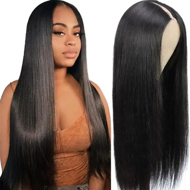 3 Second Install | Straight No-Lace Glueless V Part Wig