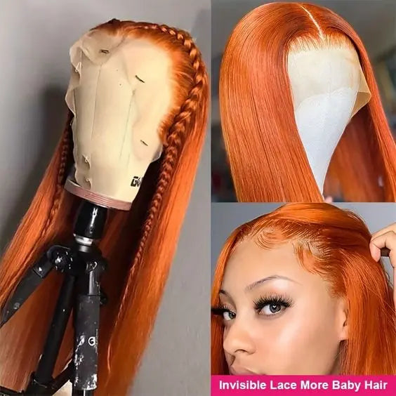 Effortless Glam | Ginger Straight Glueless HD Lace 13x6 Frontal Wig Pre-Cut