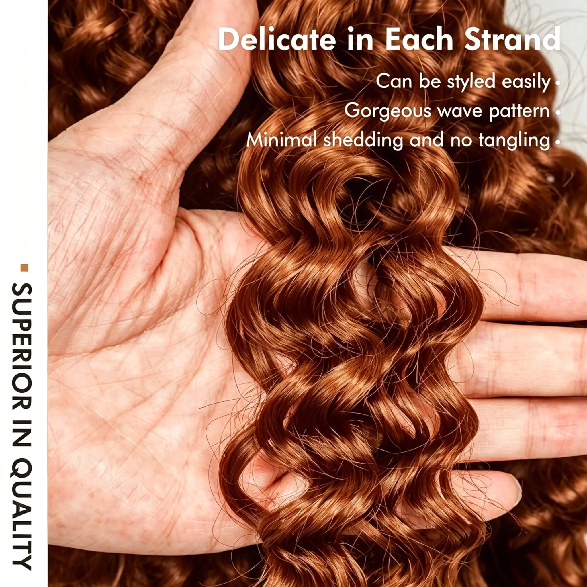Ginger Kinky Curly Crochet Braiding Hair Extensions — 100% Human Hair