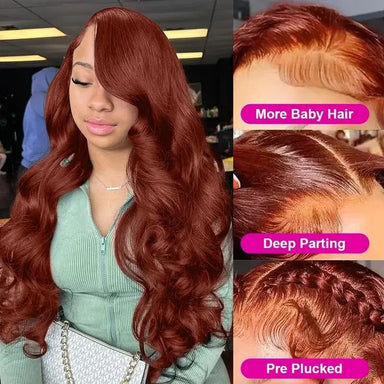 Slay All Day | Ginger Straight Glueless HD Lace 13x4 Frontal Wig