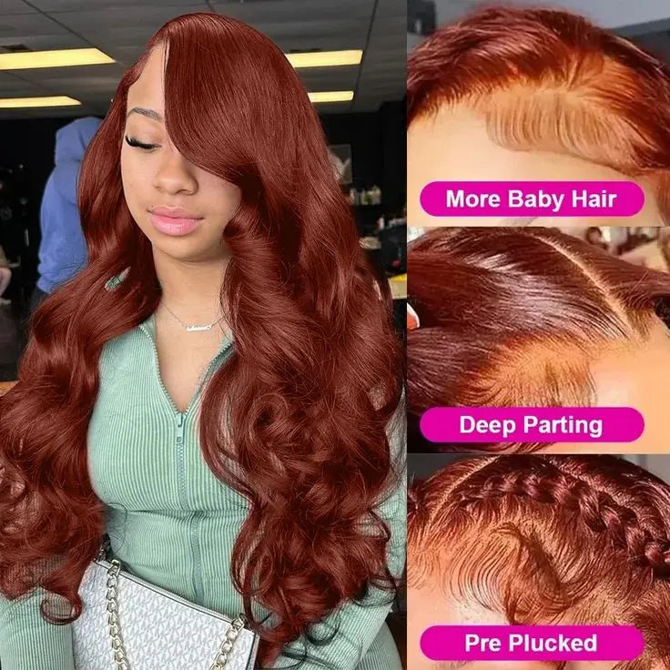 Slay All Day | Ginger Straight Glueless HD Lace 13x4 Frontal Wig