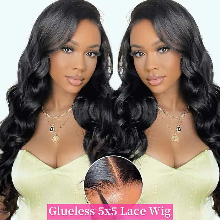 Effortless Glam | Body Wave Glueless HD Lace 5x5 Closure Wig Pre-Cut