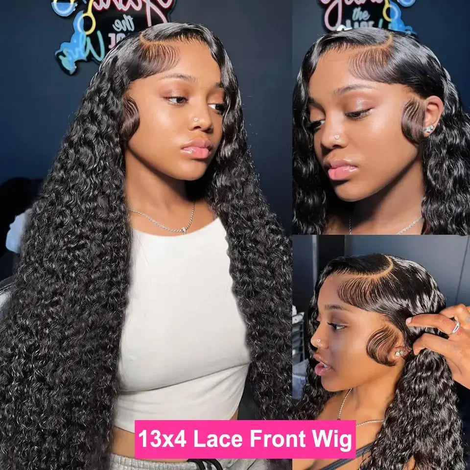 Slay All Day | Kinky Curly Glueless HD Lace 13x4 Frontal Wig Pre-Cut