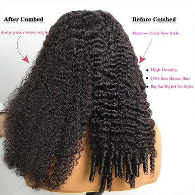 Melted Hair 180% Density Curly Wig Glueless Half Wig — Style 7