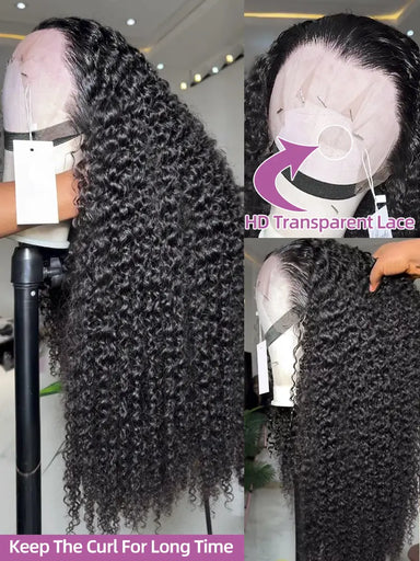 Melted Hair 180% Density Curly Wig Glueless 13x4 Frontal Wig