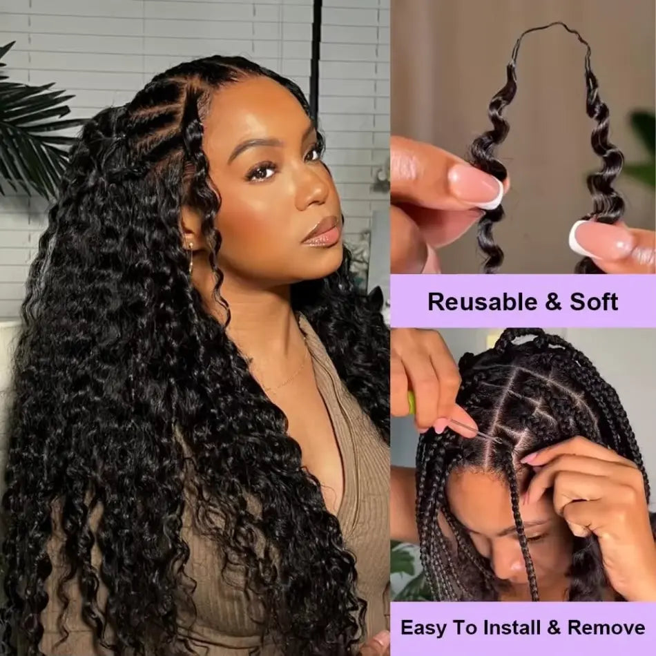 Kinky Curly Crochet Braiding Hair Extensions — 100% Human Hair