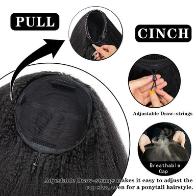 No Glue No Fuss | Kinky Curly No-Lace Glueless Half Wig