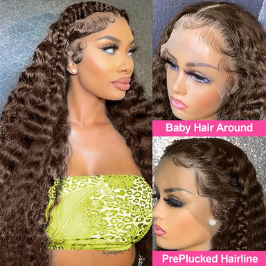 Ready To Wear | Brown Deep Wave Glueless HD Lace 13x6 Frontal Wig
