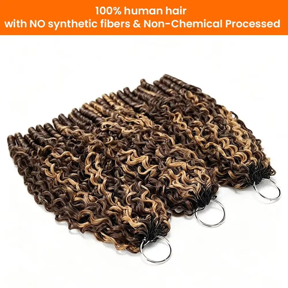 Highlight Kinky Curly Crochet Braiding Hair Extensions — 100% Human Hair