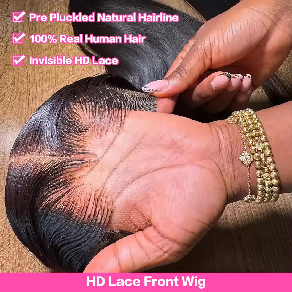 Melted Hair Bone Straight Wig Glueless 9x6 Frontal Wig