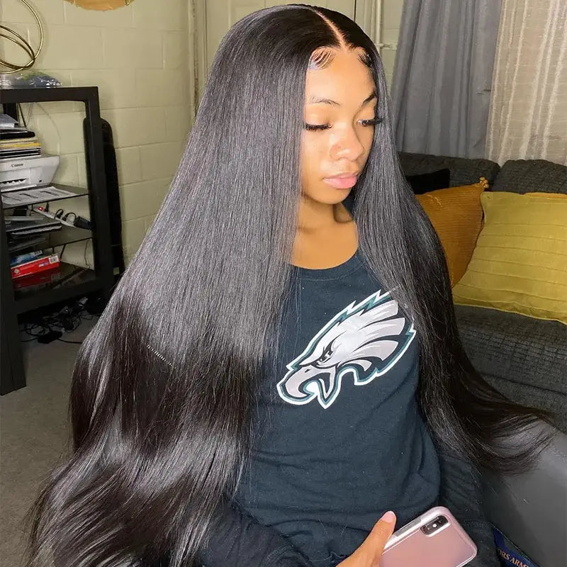 Melted Hair Bone Straight Wig Glueless 9x6 Frontal Pre-Cut Lace Wig