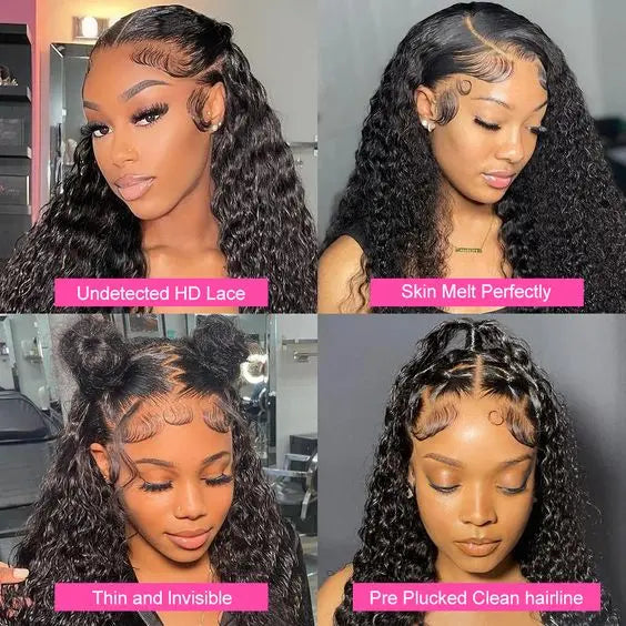 1 Min Install | Kinky Curly Glueless HD Lace 13x6 Frontal Wig