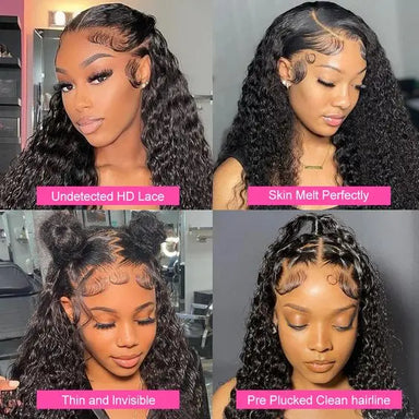 1 Min Install | Kinky Curly Glueless HD Lace 13x6 Frontal Wig