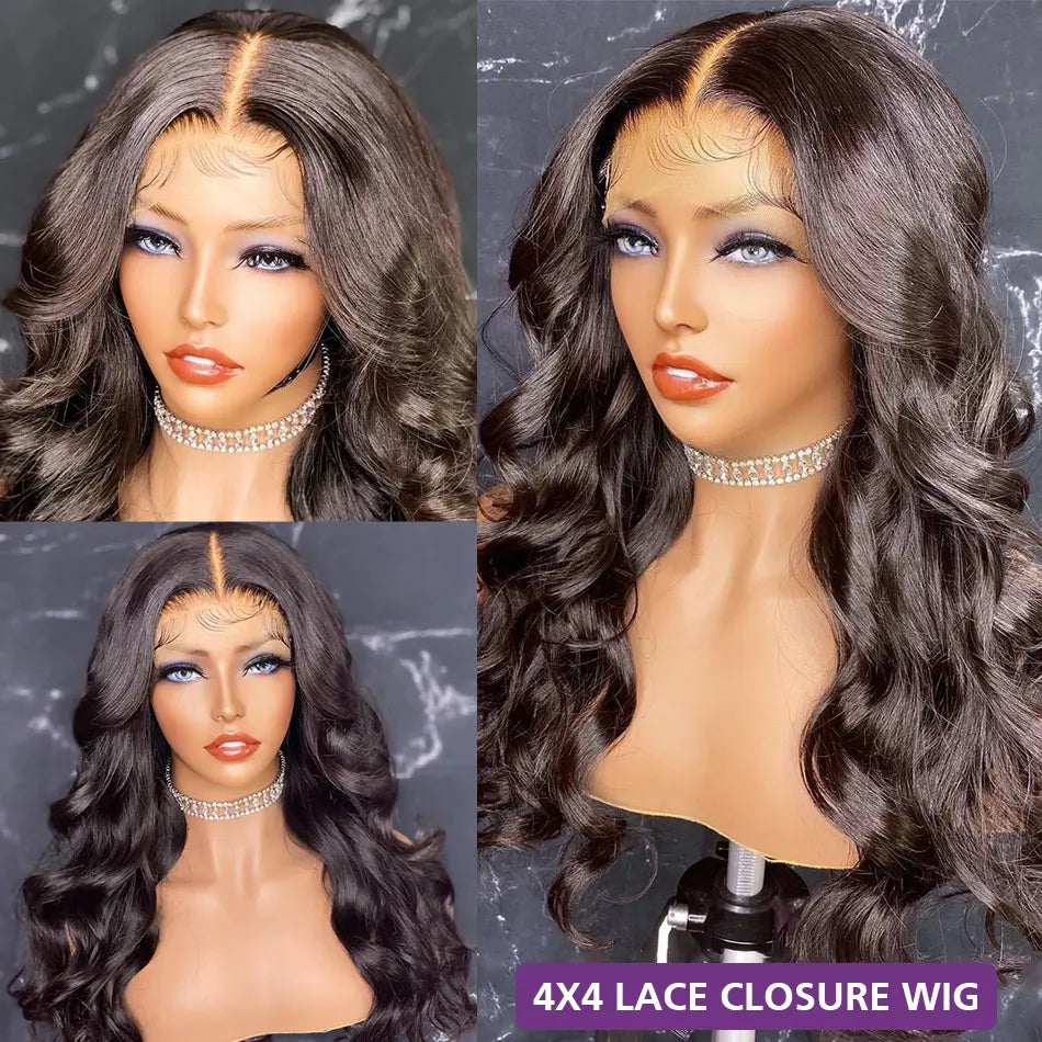 Melted Hair 180% Density Body Wave Wig Glueless 13x6 Frontal Wig — Transparent Lace