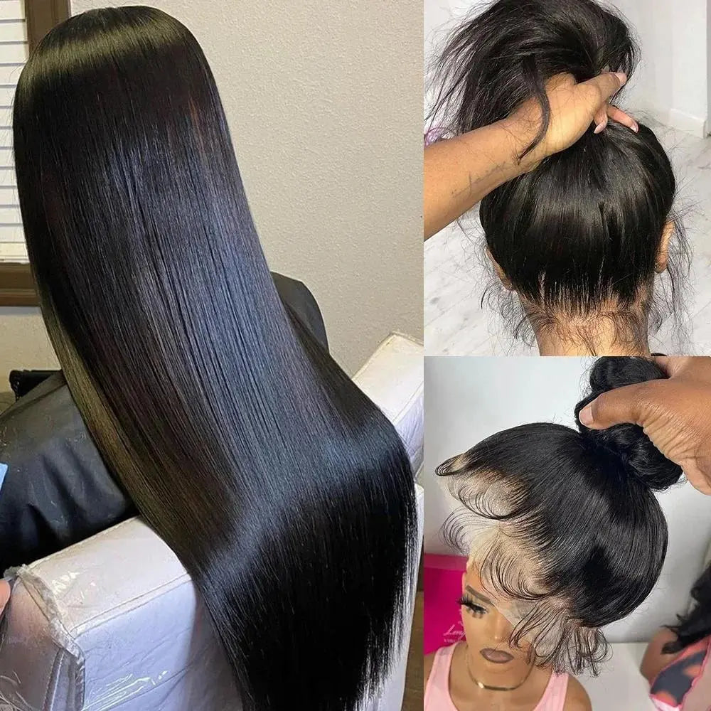 Melted Hair 180% Density Bone Straight Wig Glueless 360 Lace Wig