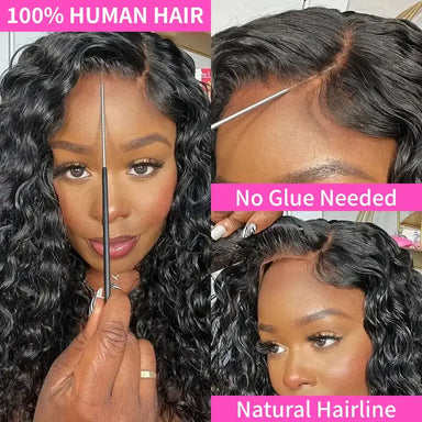 Melted Hair 180% Density Deep Wave Wig Glueless 13x6 Frontal Wig — Pre-Plucked