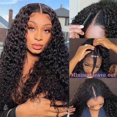 3 Second Install | Deep Wave No-Lace Glueless V Part Wig