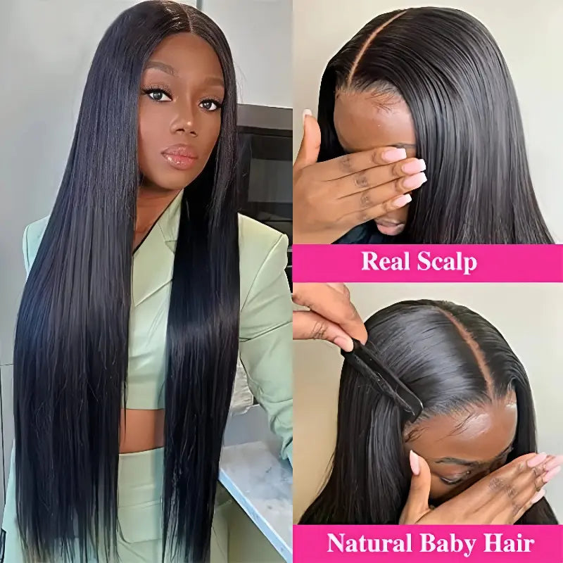 Snap & Go | Straight No-Lace Glueless V Part Wig