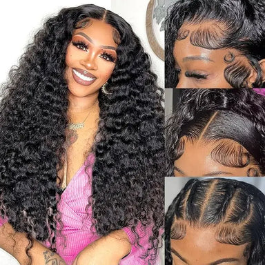 Melted Hair 180% Density Deep Wave Wig Glueless 13x6 Frontal Wig — Style 3
