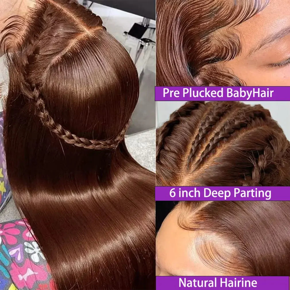 Fresh Install | Brown Body Wave Glueless HD Lace 13x6 Frontal Wig