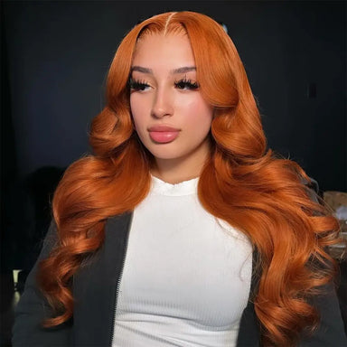 Melted Hair 180% Density Brown Body Wave Wig Glueless 13x6 Frontal Wig — Transparent Lace