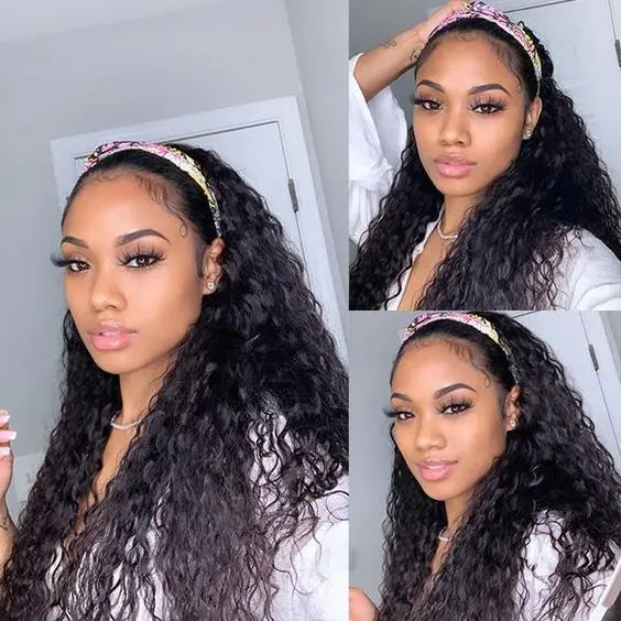 Snap & Go | Kinky Curly No-Lace Glueless Headband Wig