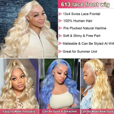 3 Second Install | 613 Blonde Body Wave No-Lace Glueless Half Wig