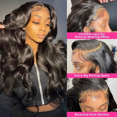 Melted Hair 180% Density Body Wave Wig Glueless 9x6 Frontal Wig