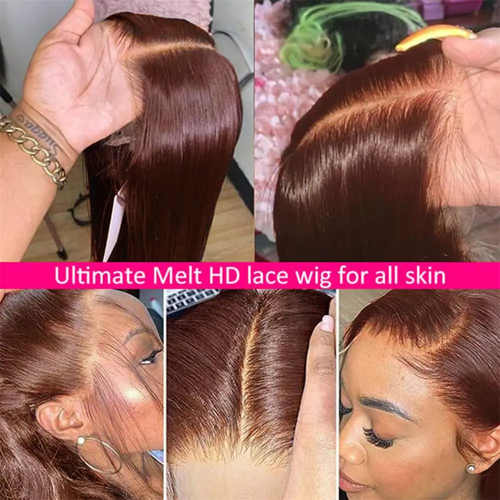 Fresh Install | Brown Body Wave Glueless HD Lace 13x6 Frontal Wig