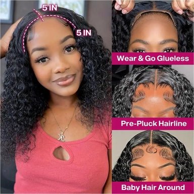 Melted Hair 180% Density Deep Wave Wig Glueless 9x6 Frontal Wig