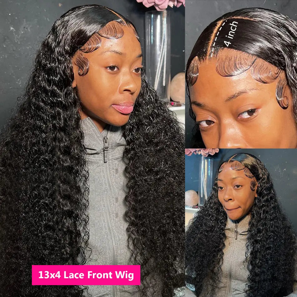 Snap & Go | Deep Wave No-Lace Glueless Half Wig
