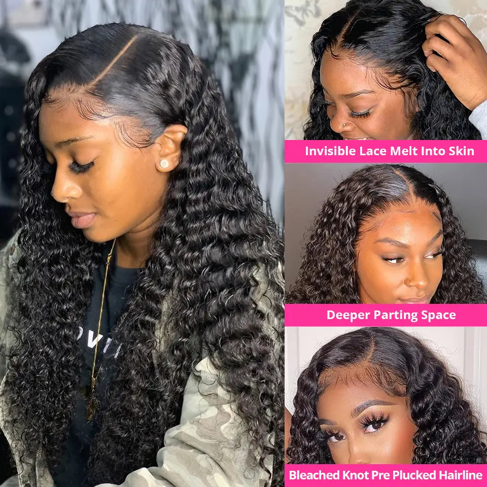 Melted Hair Deep Wave Wig Glueless 13x6 Frontal Wig