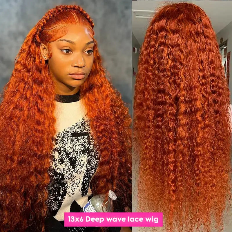 Slay All Day | Ginger Deep Wave Glueless HD Lace 13x6 Frontal Wig