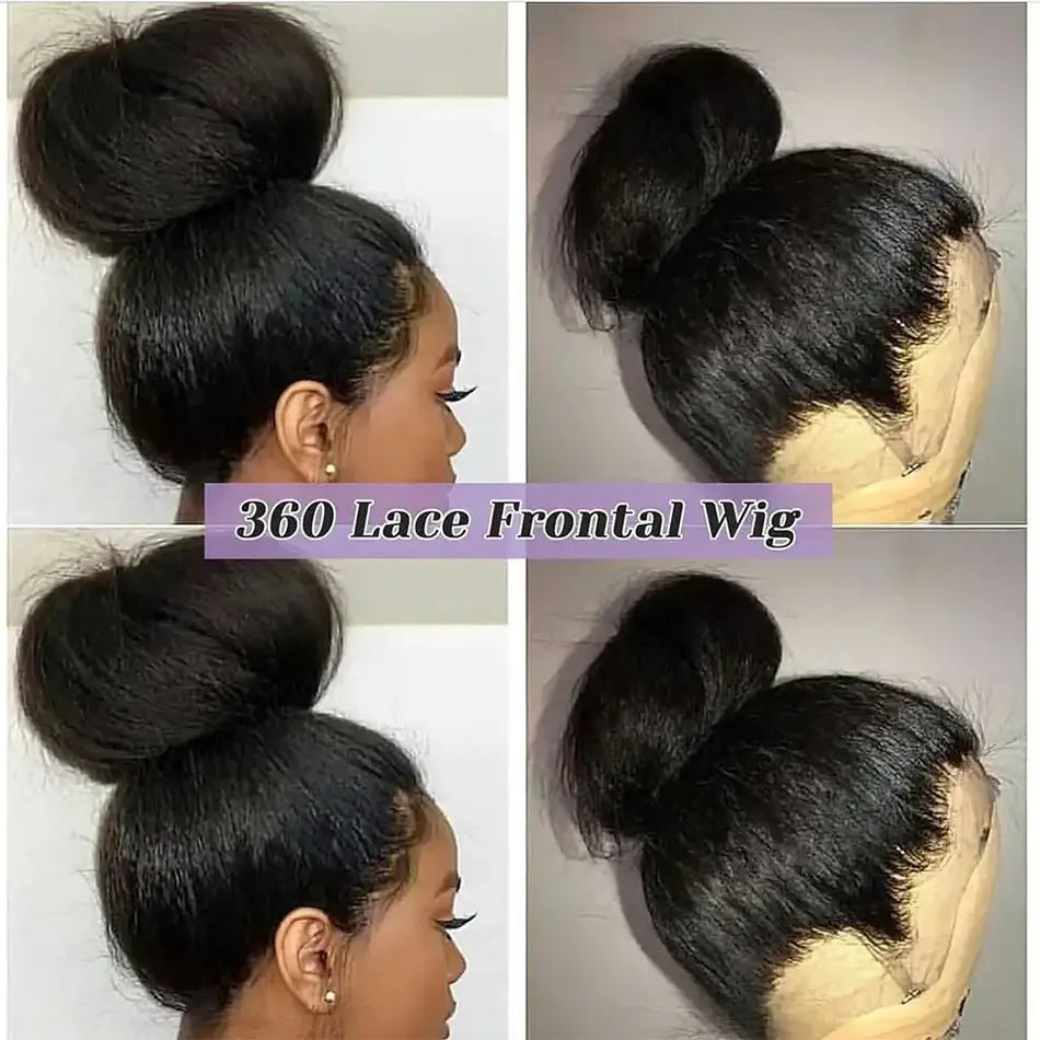 Wear & Go | Kinky Straight Glueless HD Lace 360 Lace Wig Pre-Cut