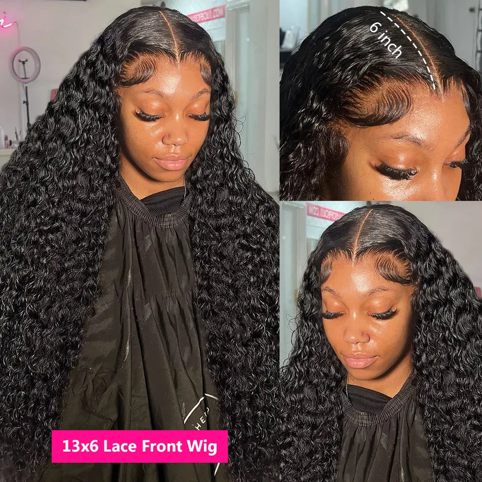 Melted Hair Kinky Curly Wig Glueless 13x6 Frontal Wig — Transparent Lace
