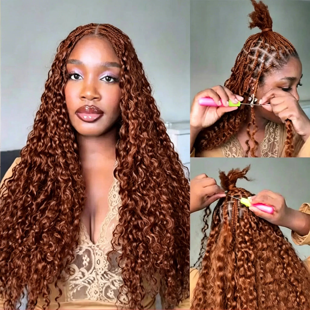 Ginger Kinky Curly Crochet Braiding Hair Extensions — 100% Human Hair