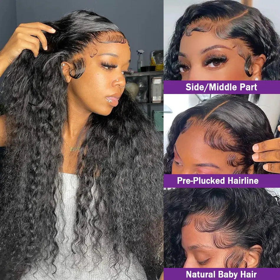 Effortless Glam | Deep Wave Glueless HD Lace 13x6 Frontal Wig