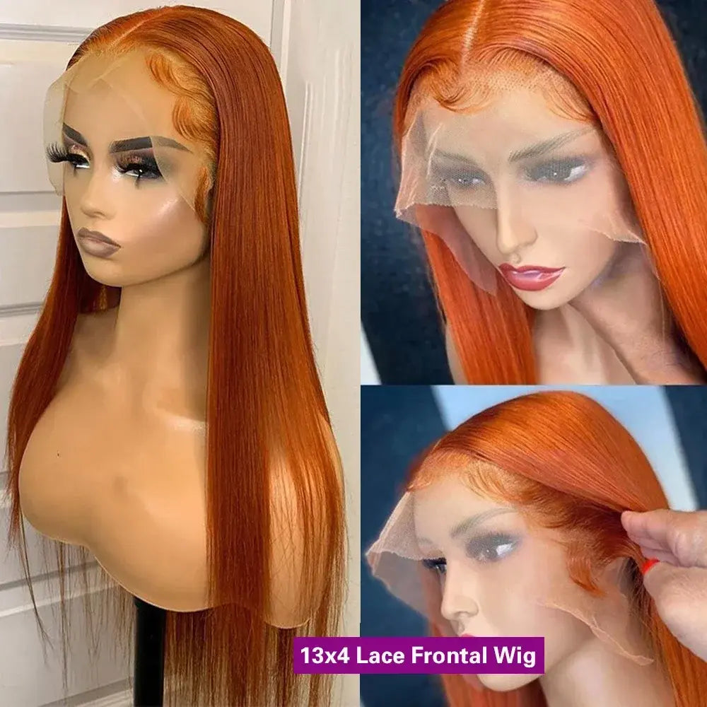 Slay All Day | Ginger Straight Glueless HD Lace 13x4 Frontal Wig