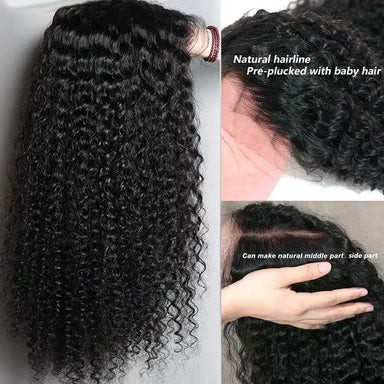 Wear & Go | Kinky Curly Glueless HD Lace 13x6 Frontal Wig Pre-Cut