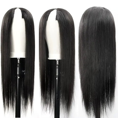 3 Second Install | Straight No-Lace Glueless V Part Wig