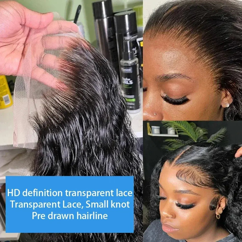 Melted Hair 180% Density Kinky Curly Wig Glueless 13x6 Frontal Wig — Transparent Lace