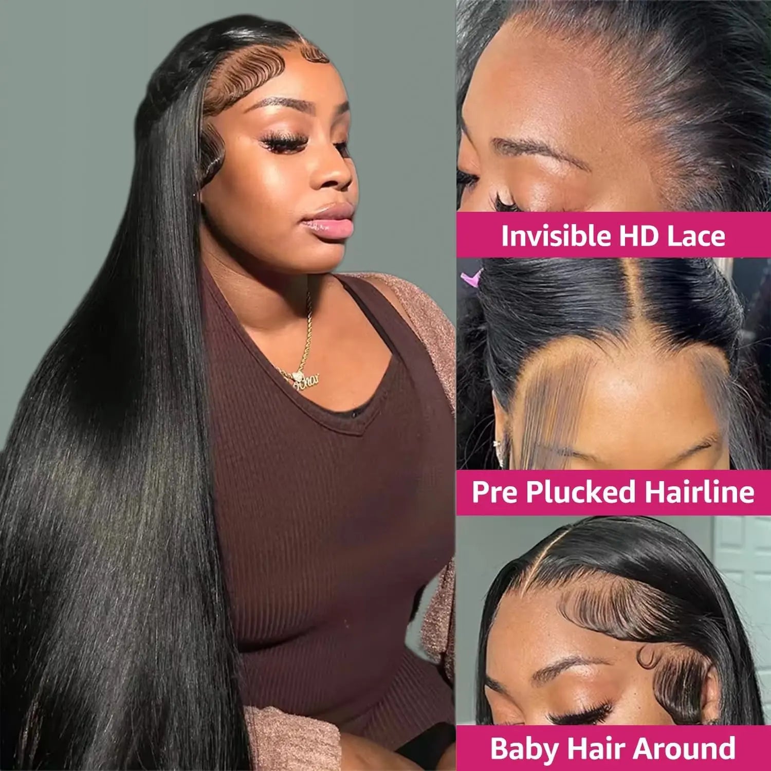 Wear & Go | Straight Glueless HD Lace Lace Closure Wig Pre-Cut