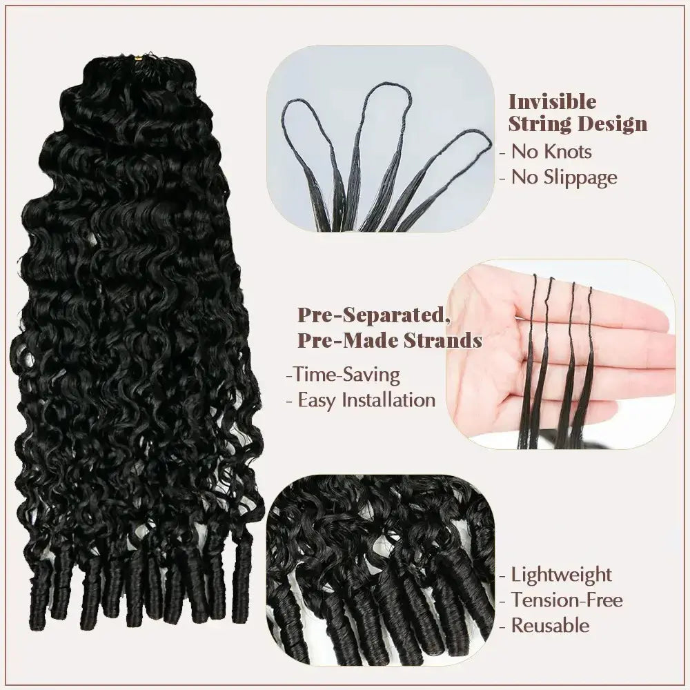 Curly Crochet Braiding Hair Extensions — 100% Human Hair