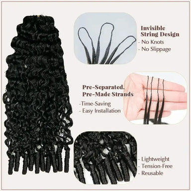 Curly Crochet Braiding Hair Extensions — 100% Human Hair
