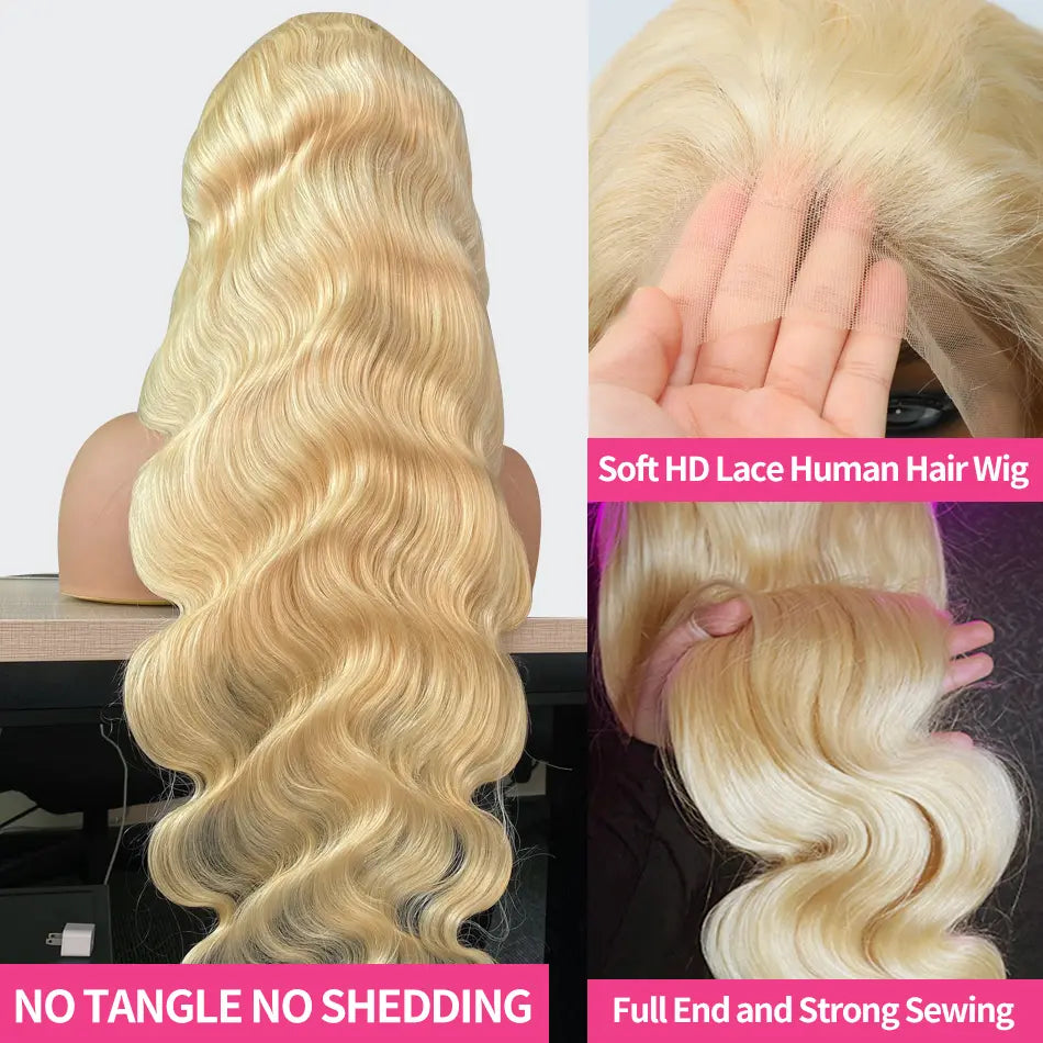 Snap & Go | 613 Blonde Body Wave No-Lace Glueless Half Wig