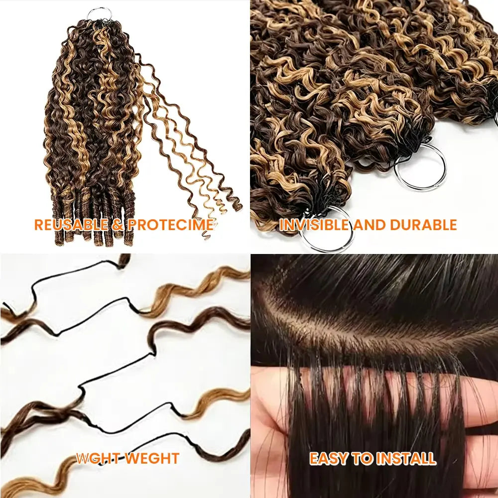 Highlight Kinky Curly Crochet Braiding Hair Extensions — 100% Human Hair