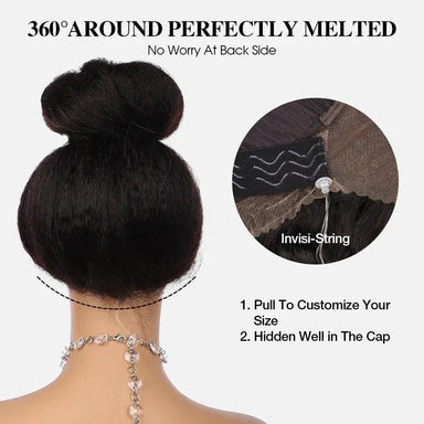 Wear & Go | Kinky Straight Glueless HD Lace 360 Lace Wig