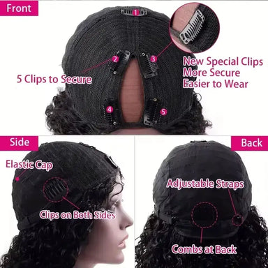 Instant Glam | Curly No-Lace Glueless V Part Wig