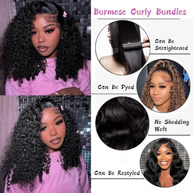 Kinky Curly Crochet Braiding Hair Extensions — 100% Human Hair